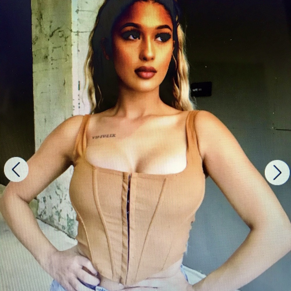 HoneyBum Sexy Corset Top Brown SZ L